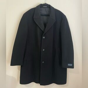 Ralph Lauren Black Wool Corso Coat Size XLT